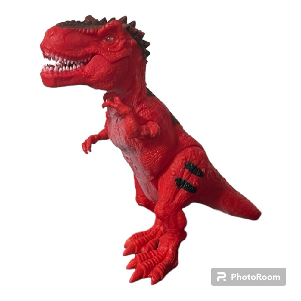 Large T•Rex | Noise Making | Movable Parts & Light Up Eyes | Red & Brown
